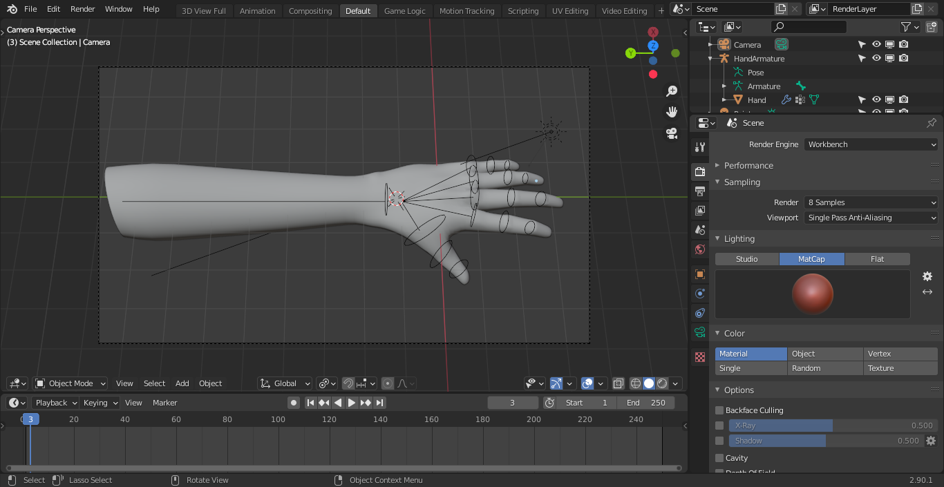 Human hand with rig preview image 2